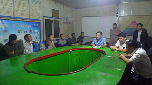 機(jī)電安裝公司召開現(xiàn)場會(huì)議為施工大干“再鼓勁”