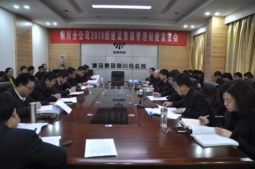 銅川分公司召開(kāi)落實(shí)2018版建設(shè)集團(tuán)管理制度宣貫會(huì)