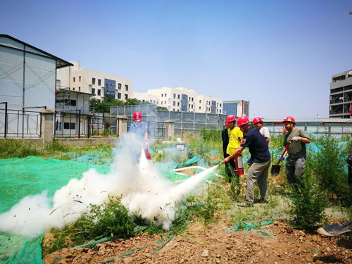 陜煤建設(shè)天工公司各項目部應急演練火熱開展