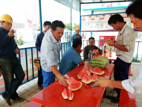 炎炎烈日下   濃濃關(guān)愛情