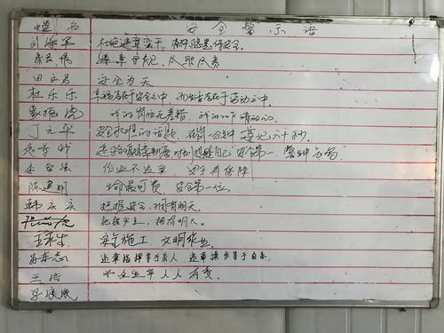 陜煤建設(shè)洗選煤運(yùn)營(yíng)公司紅柳林洗煤廠項(xiàng)目部檢修班開展“人人守安全說警句”活動(dòng)