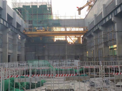 陜煤建設(shè)銅川分公司榆林垃圾焚燒發(fā)電汽機間鋼吊車梁軌道工程順利交安