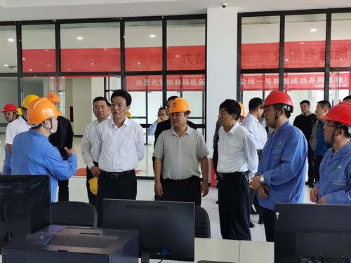 榆林市委書記戴征社，市委常委、常務(wù)副市長李博一行蒞臨榆林市垃圾焚燒發(fā)電項(xiàng)目調(diào)研指導(dǎo)工作