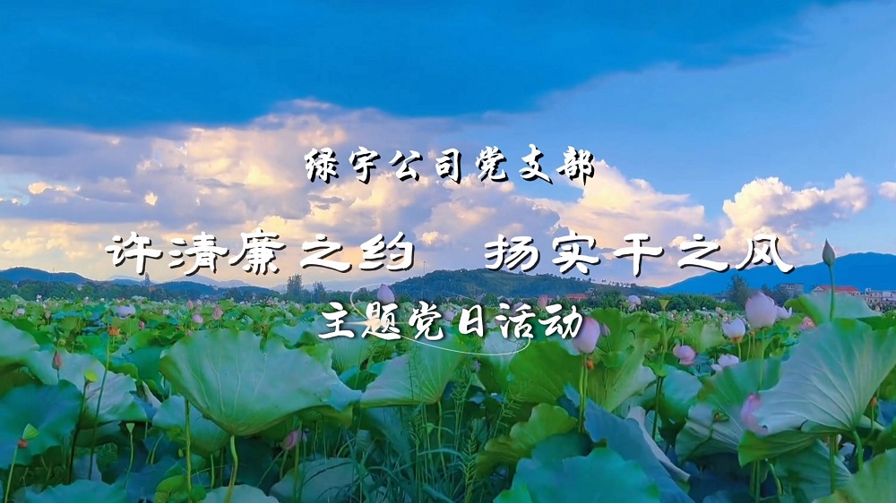 許清廉之約  揚實干之風——綠宇公司黨支部主題黨日活動