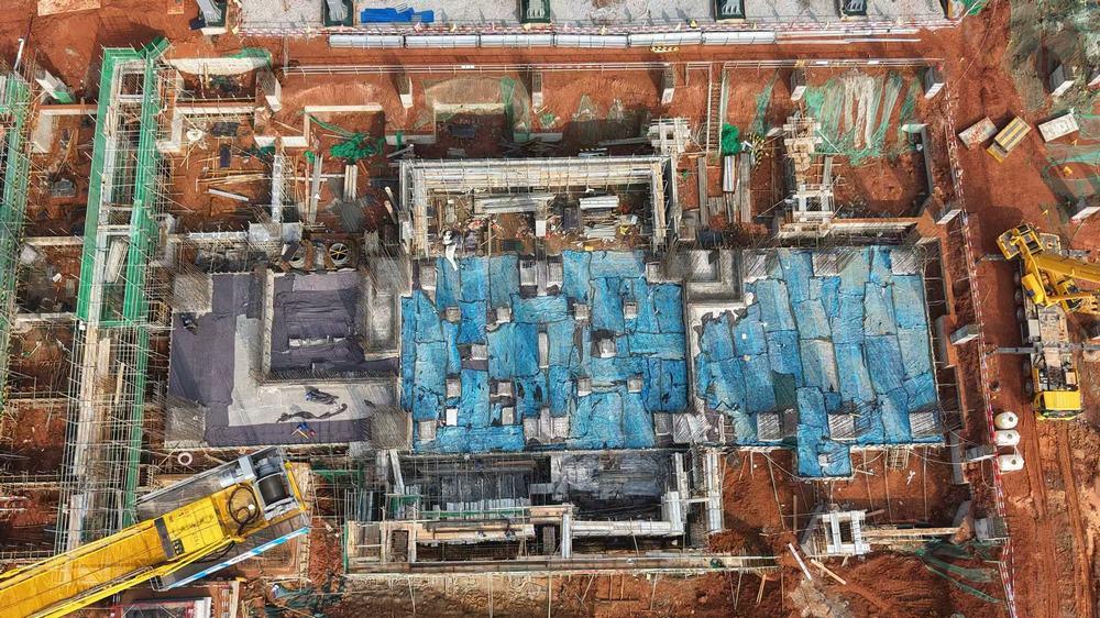 陜煤建設(shè)天工公司：陜煤汨羅電廠(chǎng)2×100萬(wàn)千瓦燃煤發(fā)電工程2號(hào)汽機(jī)房汽機(jī)基座底板混凝土澆筑圓滿(mǎn)完成